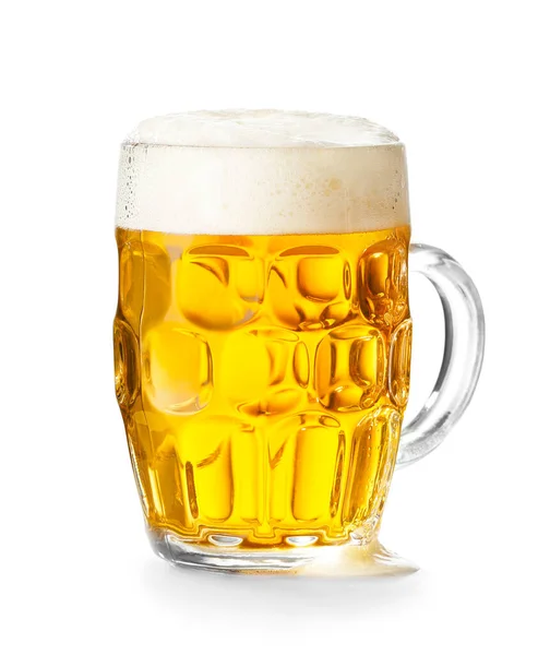 白を基調とした生ビールのマグカップ — ストック写真