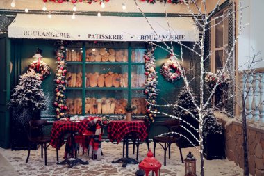 Noel arifesinde açık hava kafeteryası
