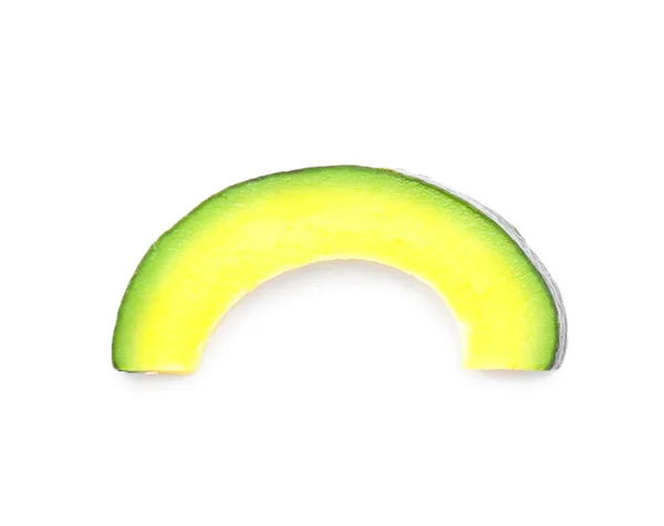 Piece of ripe avocado on white background — Stock Photo, Image