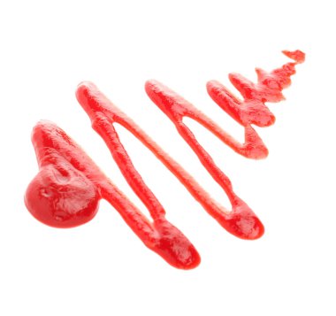 Beyaz arka planda lezzetli domates sosu