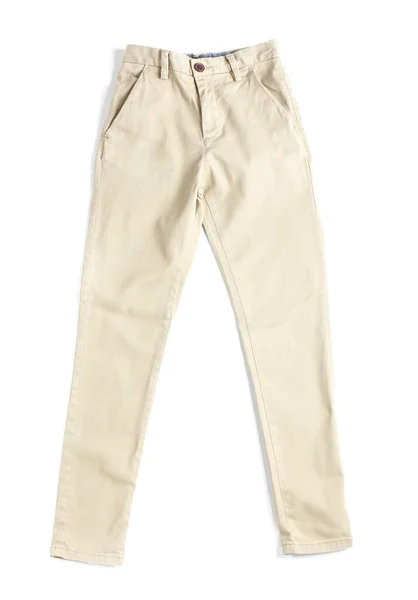 Stylové kalhoty na bílém pozadí — Stock fotografie
