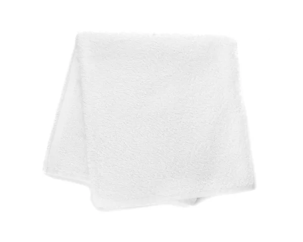 Czyste miękkie ręczniki izolowane na białym — Zdjęcie stockowe
