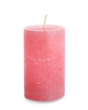 Güzel mum üzerinde beyaz izole