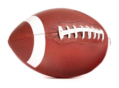 beyaz arkaplanda ragbi topu