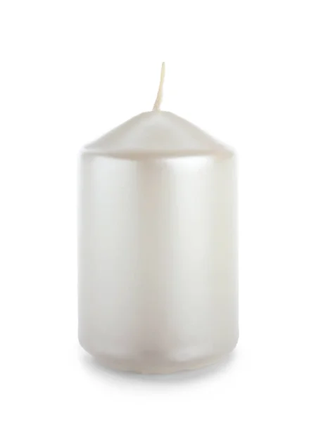 Beautiful candle isolated on white — Stock Photo, Image