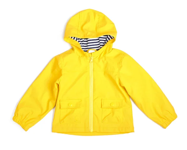 Stylish raincoat on white background — Stock Photo, Image