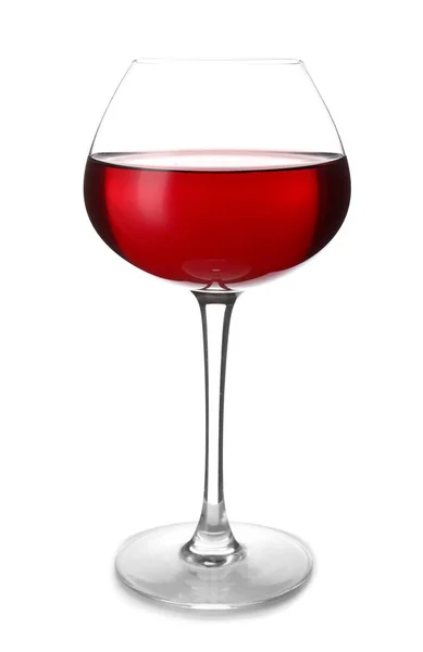 Glass of tasty wine on white background — Stock Photo, Image