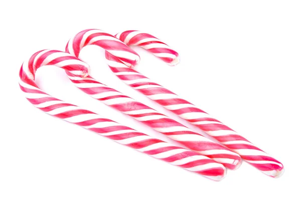 Candy canes on white background — Stock Photo, Image