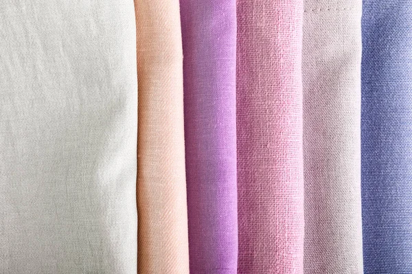 Tumpukan kain bersih yang berbeda, closeup — Stok Foto