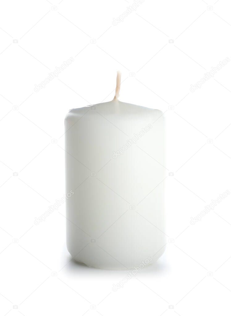 Beautiful candle isolated on white