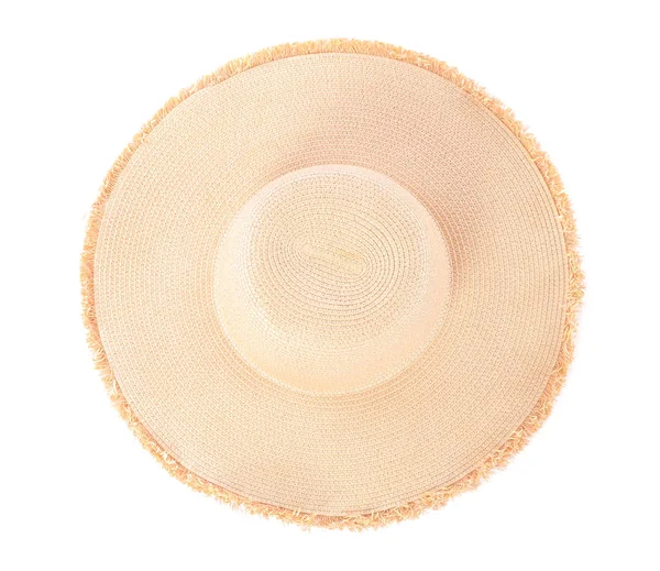Стильная шляпа на белом фоне — стоковое фото