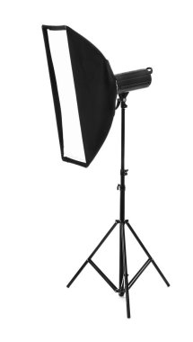 Beyaz arka planda fotoğraf stüdyosu için profesyonel softbox