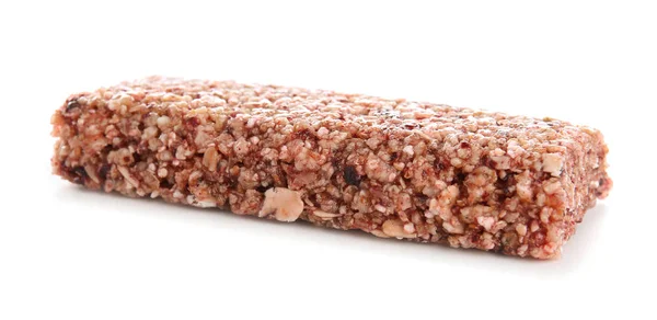 Tasty granola bar on white background — Stock Photo, Image