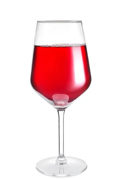 Glass with tasty wine on white background — Stock Photo, Image