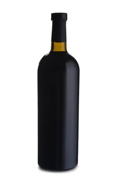Бутылка вкусного вина на белом фоне — стоковое фото