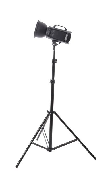 Professional lighting equipment for photo studio on white background — Stock Photo, Image
