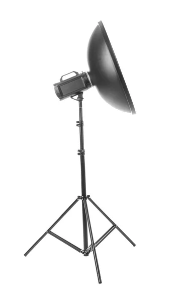 Professional lighting equipment for photo studio on white background — Stock Photo, Image