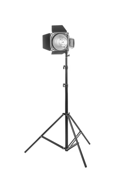 Professional lighting equipment for photo studio on white background — Stock Photo, Image