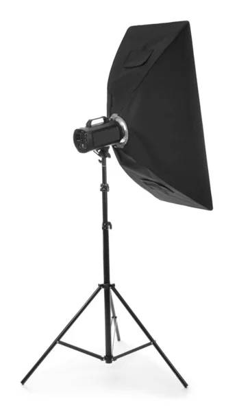 Professionell softbox för fotostudio på vit bakgrund — Stockfoto