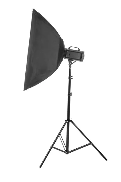 Professionele softbox voor fotostudio op witte achtergrond — Stockfoto