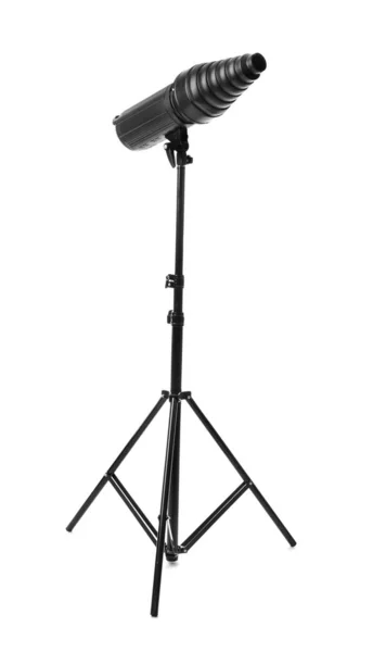 Professional lighting equipment for photo studio on white background — Stock Photo, Image