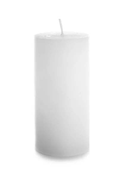 Beautiful candle isolated on white — Stock Photo, Image