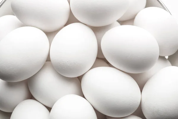 Fresh raw eggs as background — Stock Photo, Image