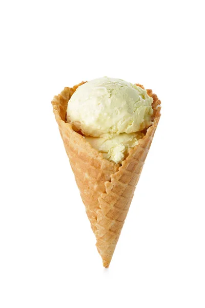 Sladká chutná zmrzlina na bílém pozadí — Stock fotografie
