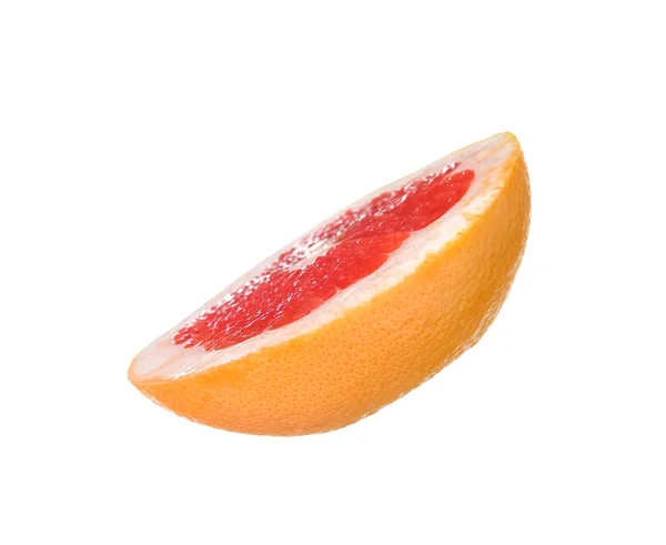 Кусок свежего грейпфрута на белом фоне — стоковое фото