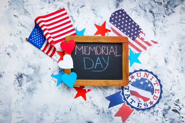 Composition for USA Memorial Day on light background