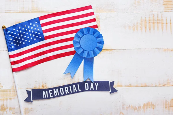 Composition pour USA Memorial Day sur fond en bois — Photo