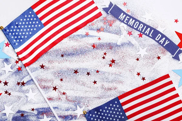 Composition for USA Memorial Day on light background — Stock Photo, Image