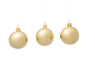 Beyaz arka planda güzel Noel baloları