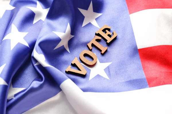 Text VOTE on USA flag — Stock Photo, Image