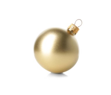 Beyaz arka planda güzel bir Noel balosu