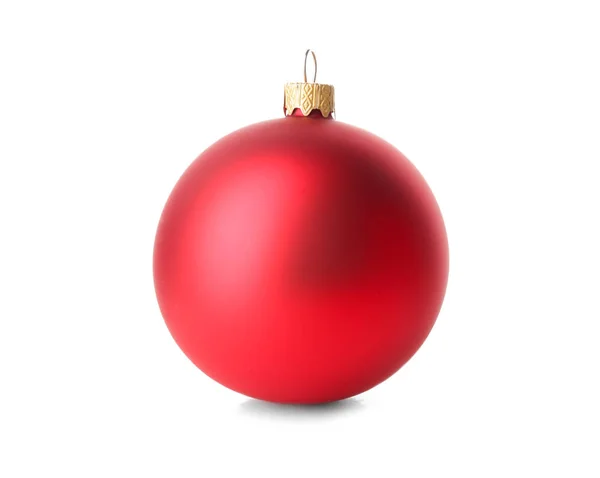 Krásné vánoční míč na bílém pozadí — Stock fotografie