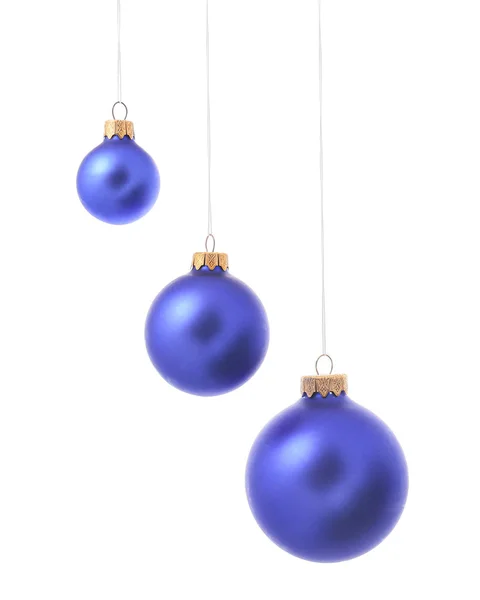 Belas bolas de Natal no fundo branco — Fotografia de Stock