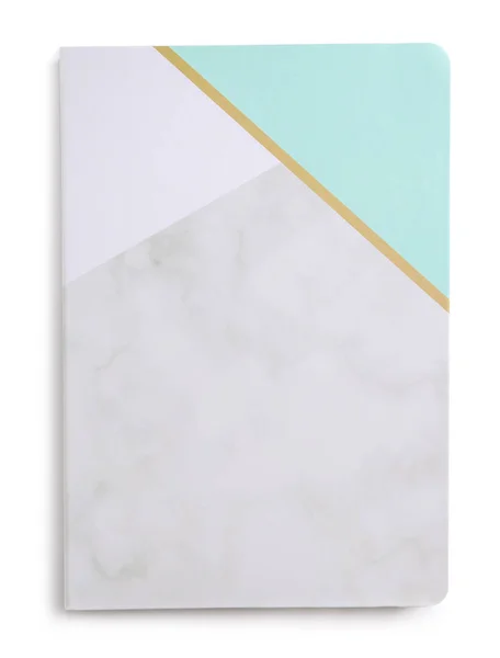 Notebook elegante su sfondo bianco — Foto Stock