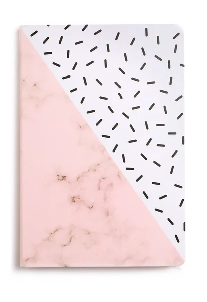 Notebook elegante su sfondo bianco — Foto Stock