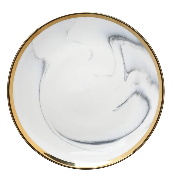 Empty ceramic plate on white background — Stock Photo, Image