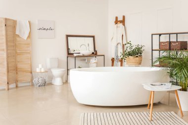 modern konforlu banyo iç