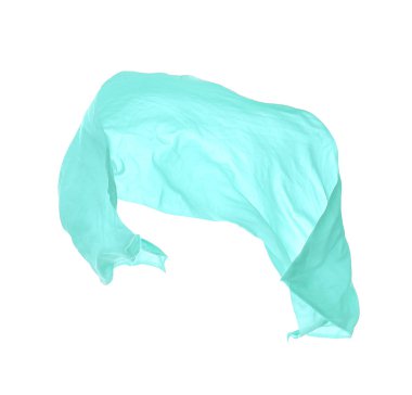 Beyaz arkaplanda uçan kumaş