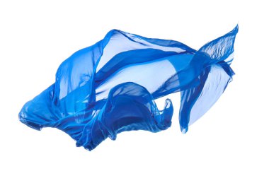 Beyaz arkaplanda uçan kumaş