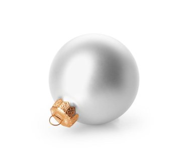 Beyaz arka planda güzel bir Noel balosu