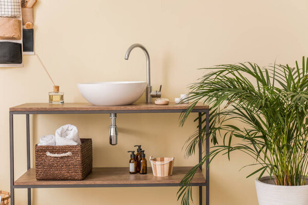 Interior of modern comfortable bathroom