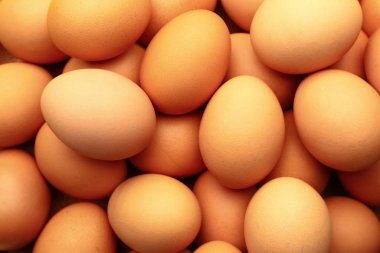 Arka plan olarak taze yumurtalar, yakın plan