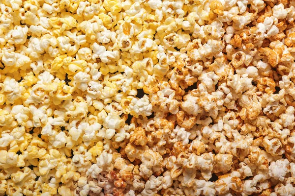 Heap of tasty popcorn, top view — Stock Photo, Image