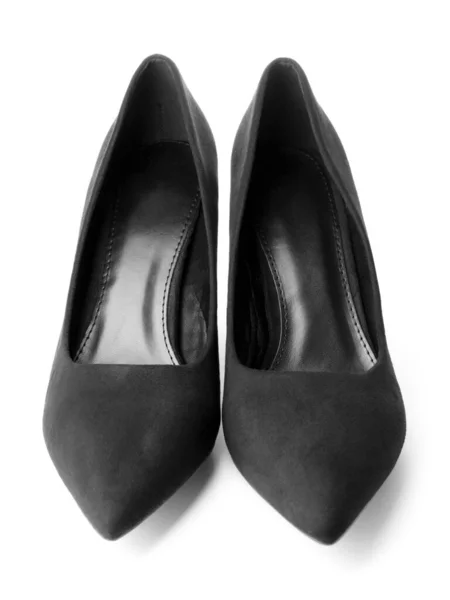 Stijlvolle vrouwelijke schoenen op witte achtergrond — Stockfoto