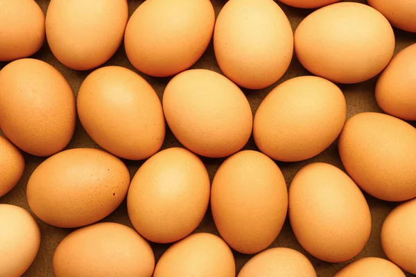 배경으로 신선한 계란, 상단보기 — 스톡 사진