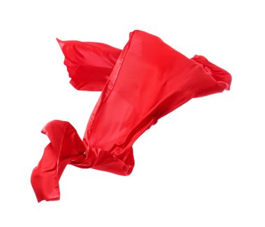 Beyaz arkaplanda uçan kumaş